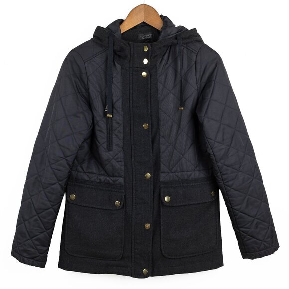 Topshop Quilted Utility Jacket with Hood – Women’s Size 4 - Picture 4 of 11